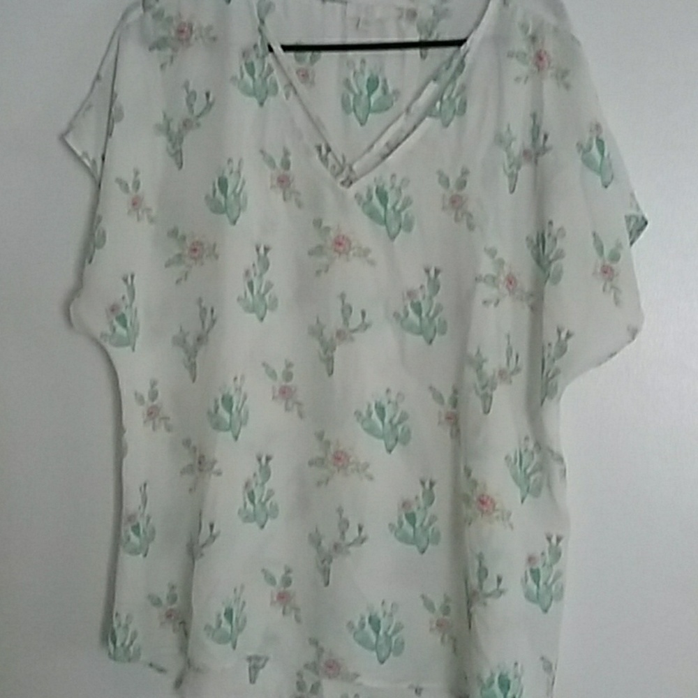 Cactus print blouse